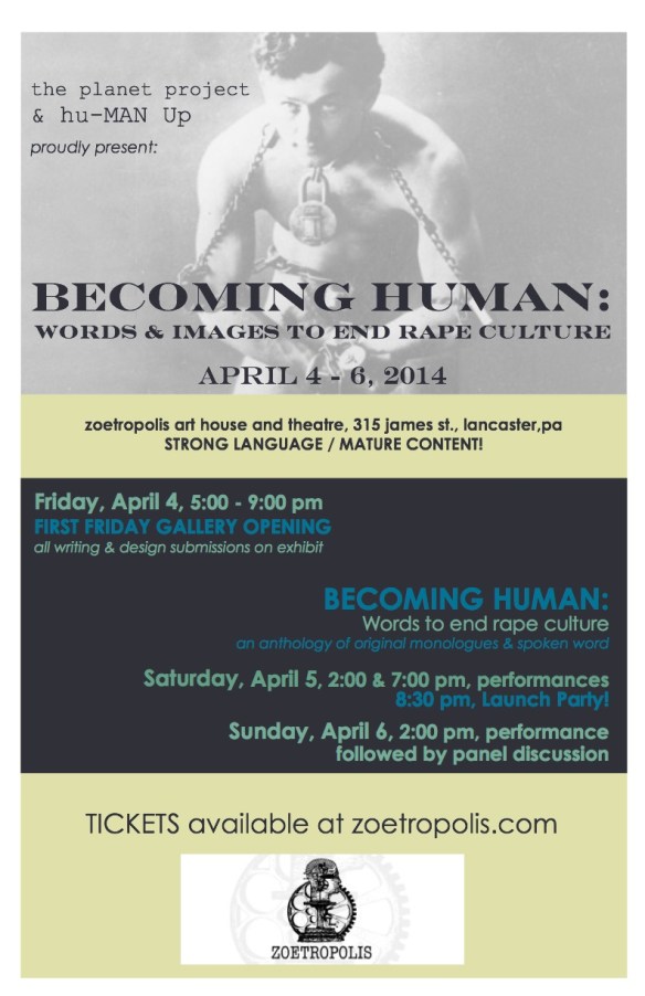 BECOMING HUMAN: Words and images to end rape culture